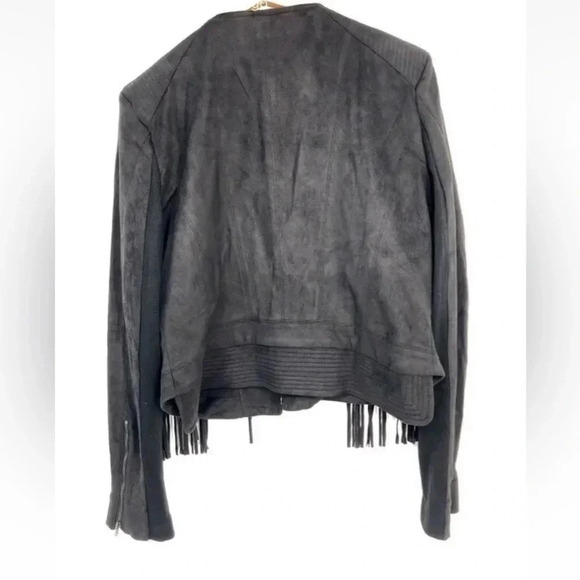 Fate Black Fringe Cropped Jacket women’s Size L - Picture 2 of 11